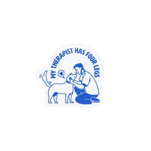 my therapist has four legs sage the dog sticker